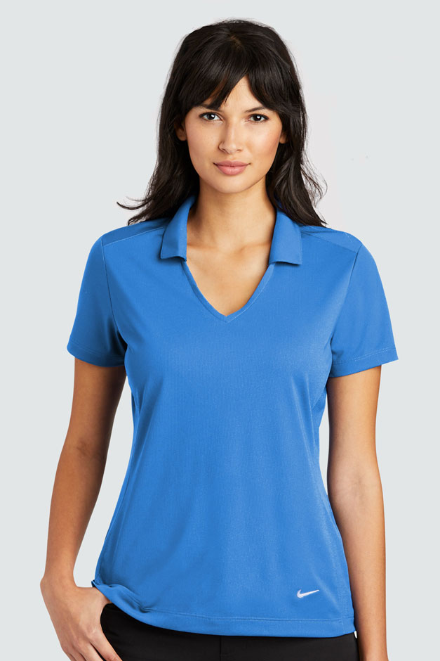 SP RHODES NEW Nike Ladies Custom Polo Shirt Light Blue