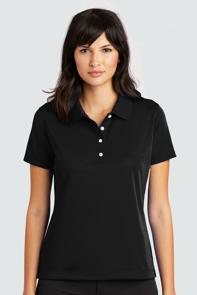 SP RHODES Nike New Ladies Custom Polo Shirt Custom Logo Black