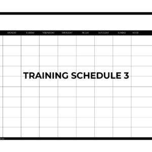 Training Schedule 3