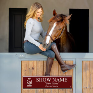 SP RHODES Custom LaserMax™ Stall Plates - Maroon