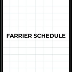 Farrier Schedule