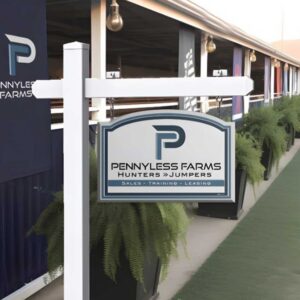 SP RHODES Customizable Horse Show Display Sign with Post