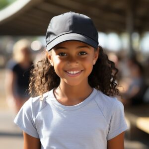 Kids New Era Stretch Equestrian Baseball Hat - Black