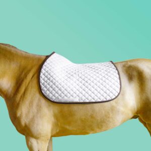 Sunguard Sunbrella Trim/Piping – Custom Jump Saddle Pad - Horse - White