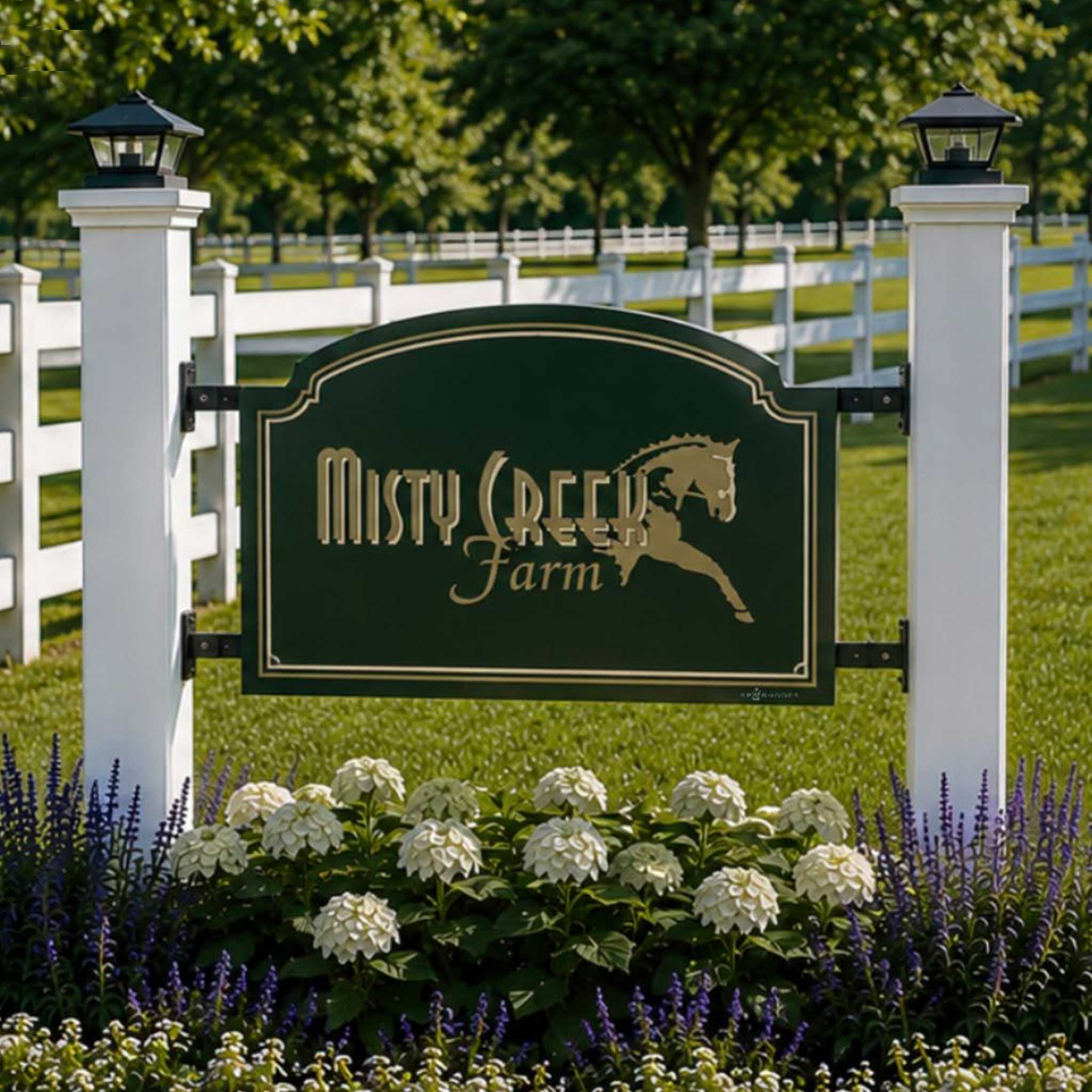 Misty Creek Farm sign SP Rhodes