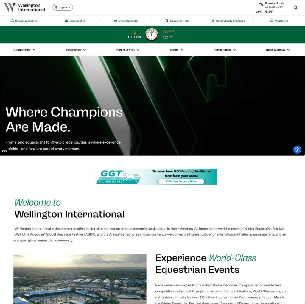 SP RHODES Contracted to Rebuild the Wellington International Website 3 WEF website