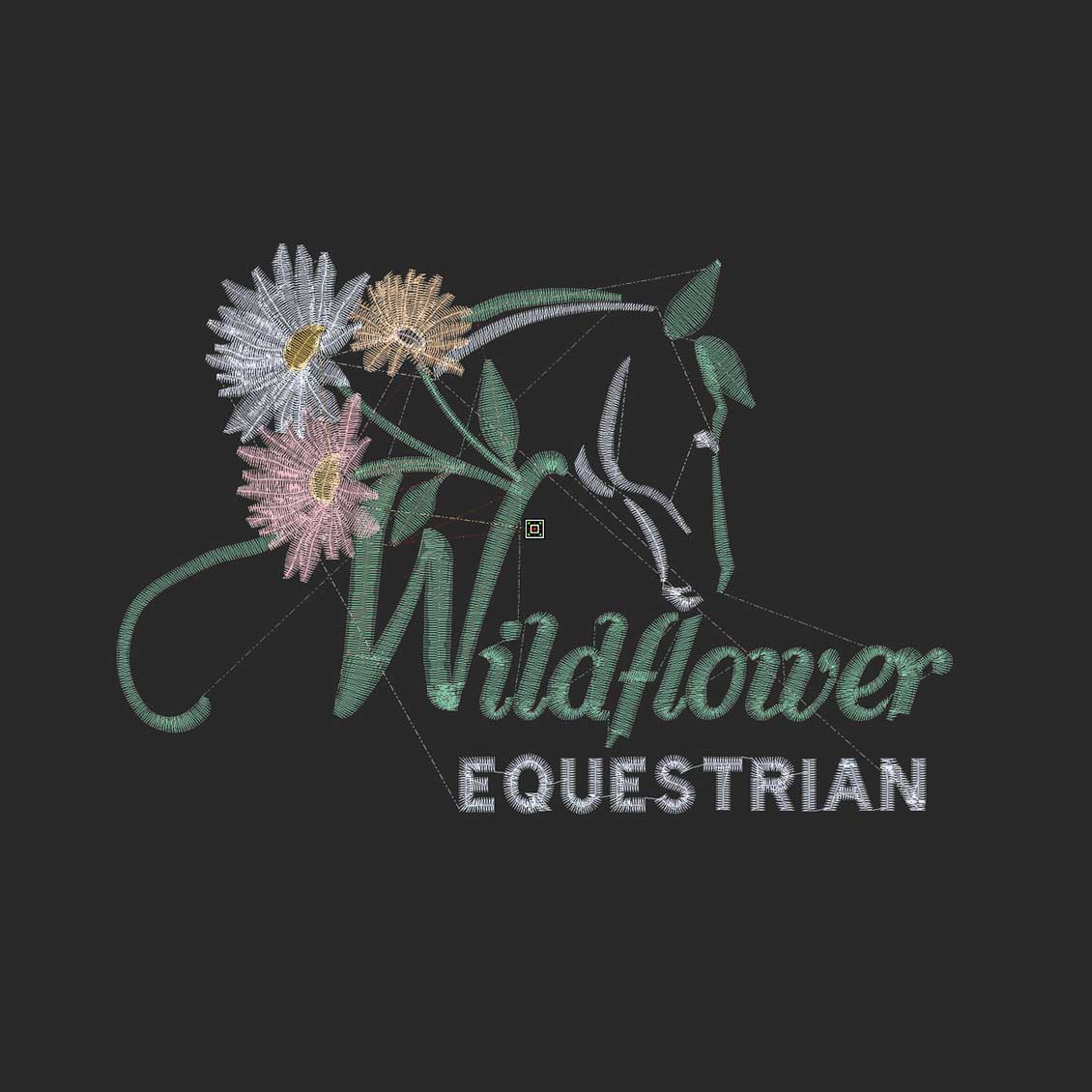 Wildflower Equestrian professionally digitized embroidery stitch file by SP RHODES