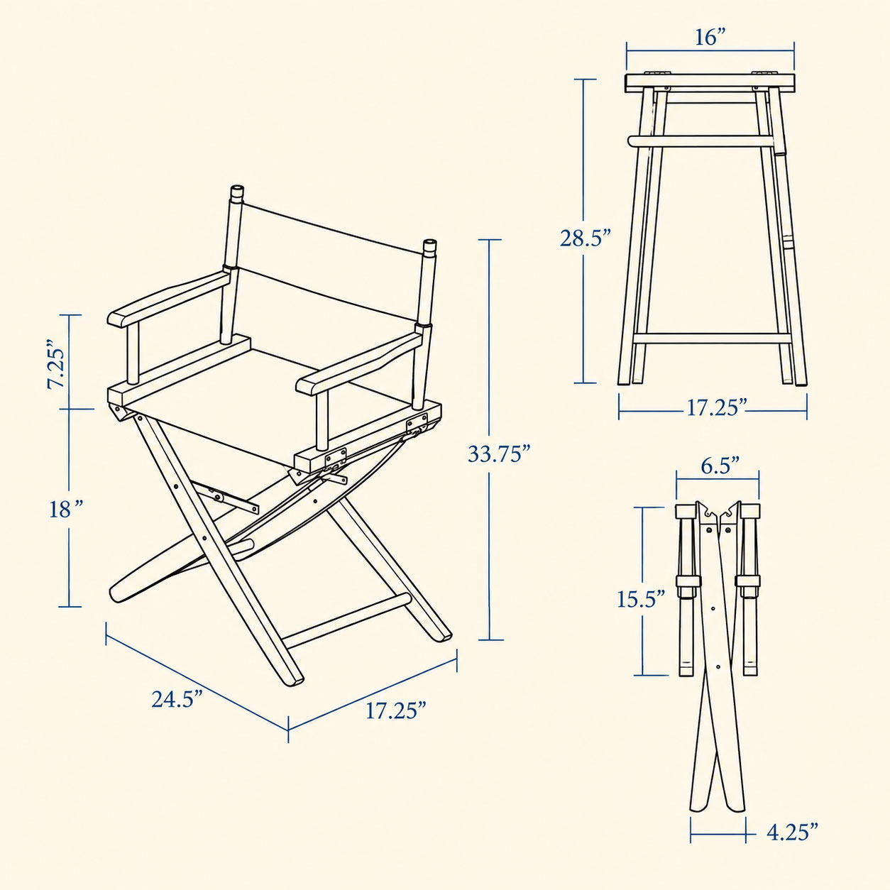 Custom Equestrian Director’s Chairs (set of 2) 7 Custom Equestrian Director’s Chairs (set of 2) - Image 7