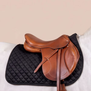 SP Rhodes Sunbrella™ Trim/Piping – Custom Jump Saddle Pad - Black
