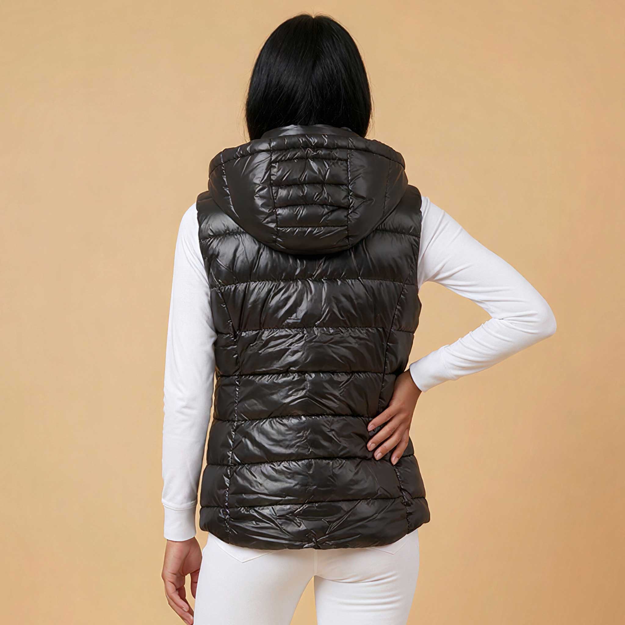 SP Rhodes Ladies Winter Equestrian Puffer Vest | Removable Hood