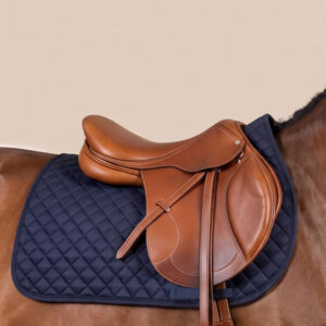 SP Rhodes Sunbrella™ Trim/Piping – Custom Jump Saddle Pad - Dark Blue