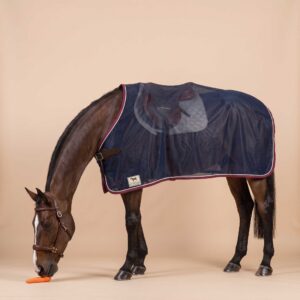 Dark Blue Custom Horse Scrim | Lightweight Mesh Horse Show Sheet