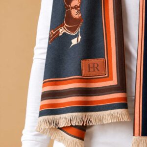 Personalized Equestrian Carousel Wrap with Custom Vegan Leather Patch