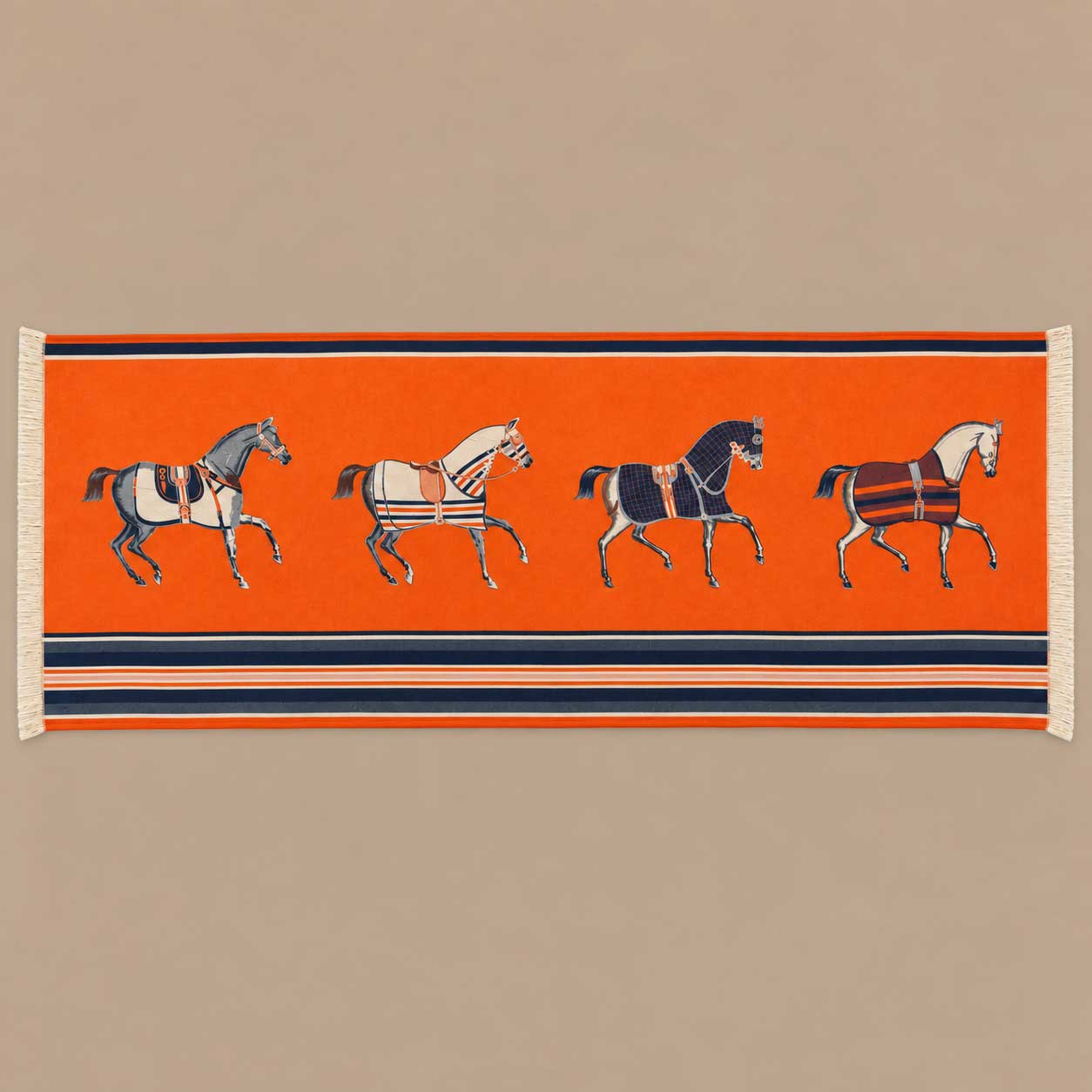 Personalized Equestrian Carousel Wrap with Custom Vegan Leather Patch 4 Personalized Equestrian Carousel Wrap with Custom Vegan Leather Patch - Image 4