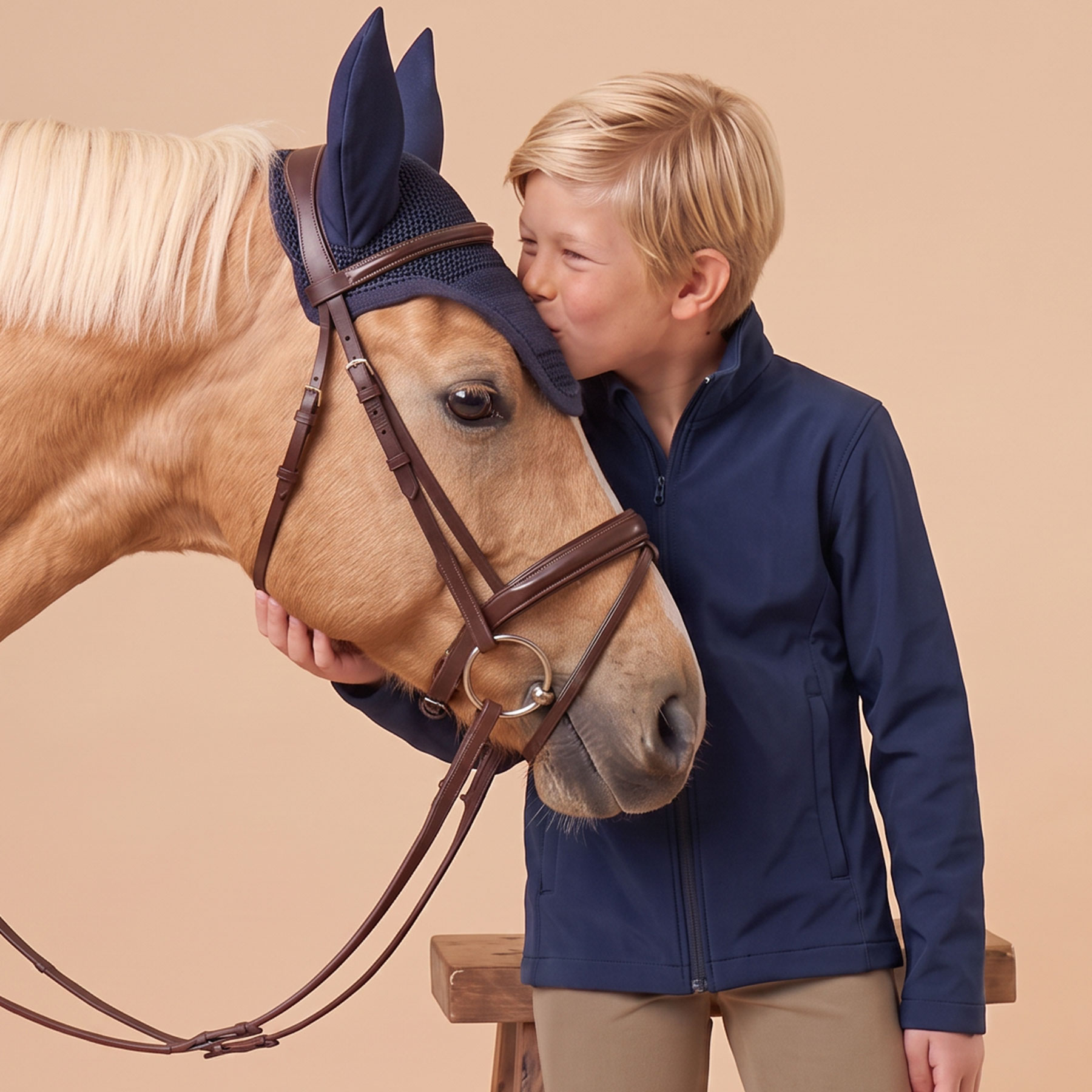Young rider with his pony wearing SP RHODES apparel