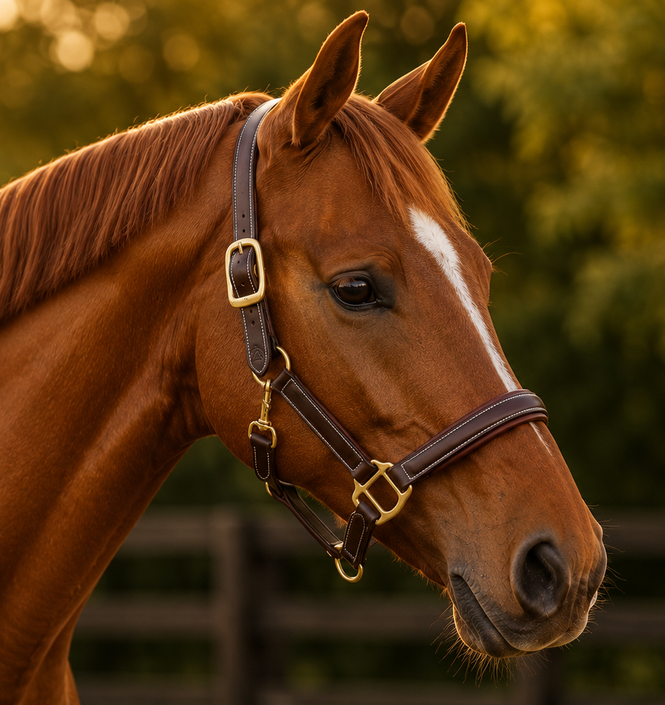 SP RHODES leather and brass horse collection