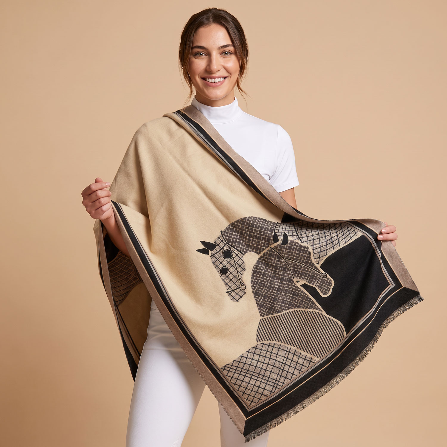 Equestrian Scarves 12 sp rhodes pony plaid equestrian scarf