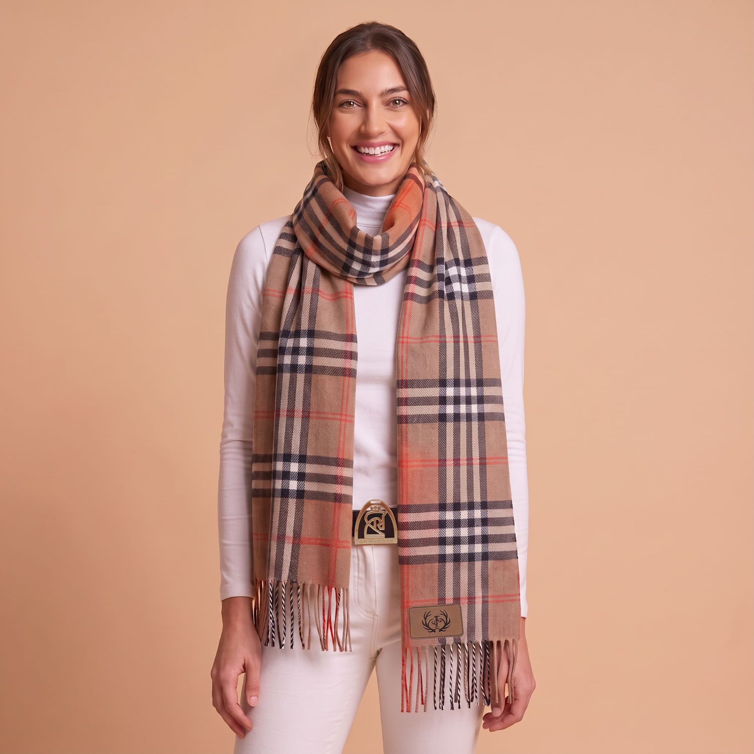 Equestrian Scarves 17 sp rhodes vienna plaid horse scarf03